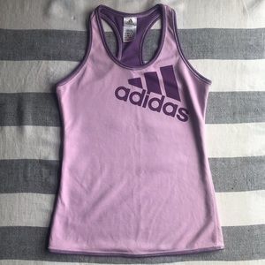 Adidas Logo Reversible Racerback Tank Lavender